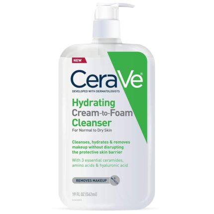 CeraVe Hydrating Cream-to-Foam Cleanser | 19 Ounce