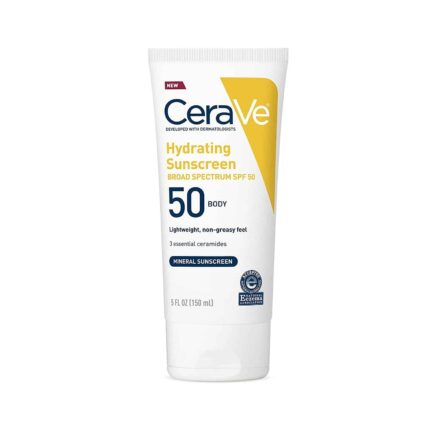 CeraVe Hydrating Sunscreen for Body, 50 SPF | 5 Ounce
