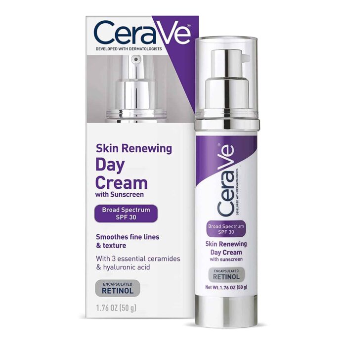 CeraVe Renewing Day Cream with Retinol, SPF30 | 1.76 Ounce